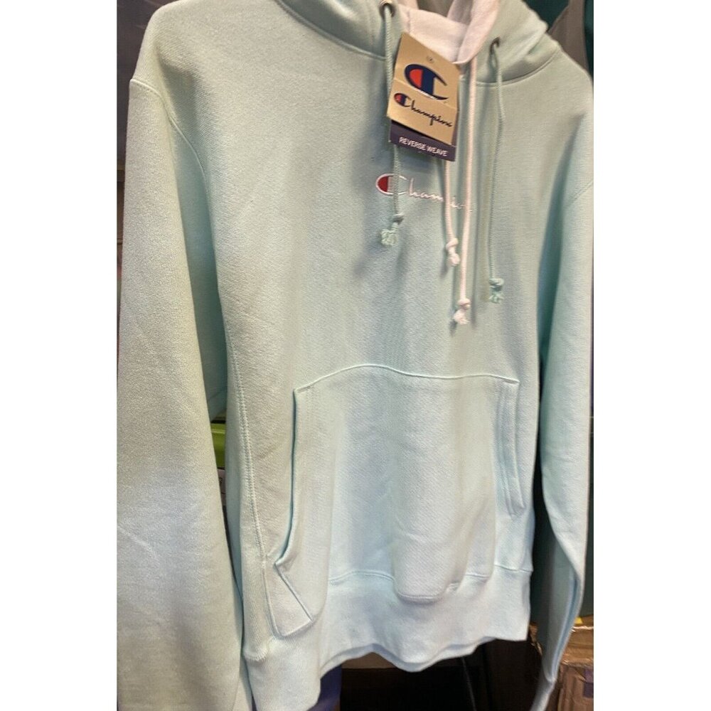CHAMPION WASHED CREST ARENA REVERSE WEAVE Size S HOODIE MINT (S20080 AG3U) With